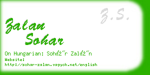 zalan sohar business card